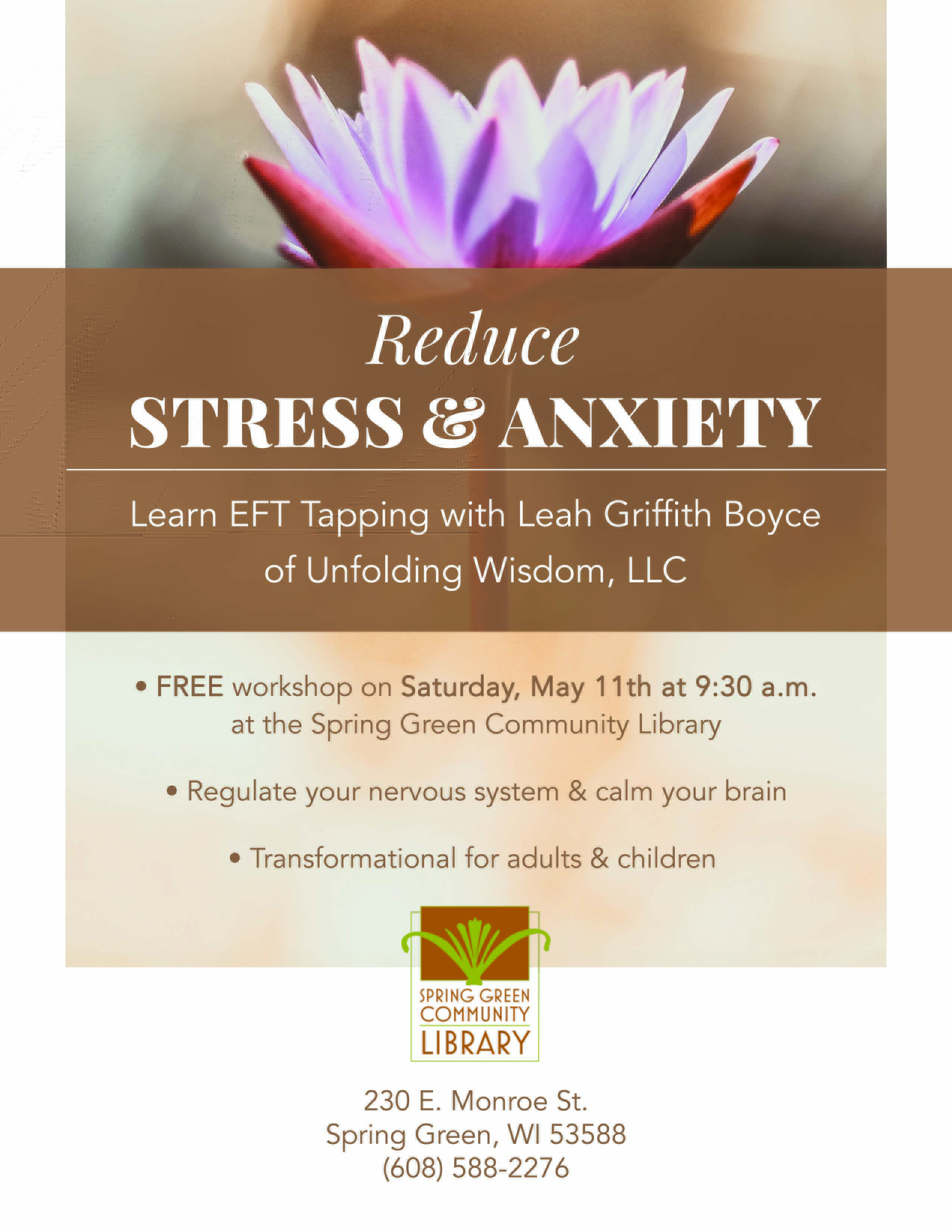 Learn eft tapping spring green community library